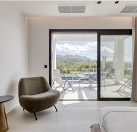 5 bedroom luxury seaside villa with indoor & outdoor pool, near Acharavi, sleeps 10